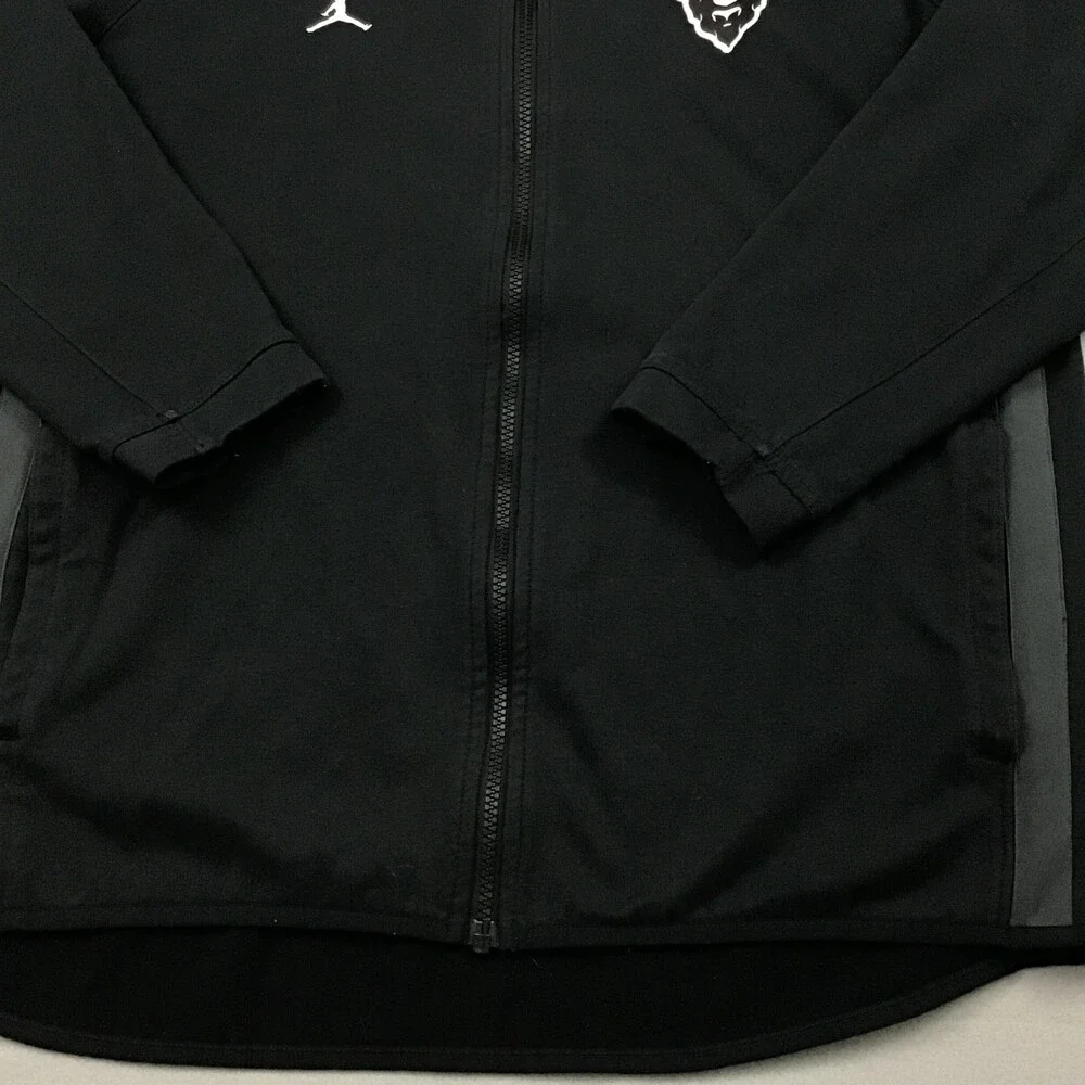 Jordan Jacket Men Large Black Jumpman Full Zip Hood Basketball Buffalo Therma L